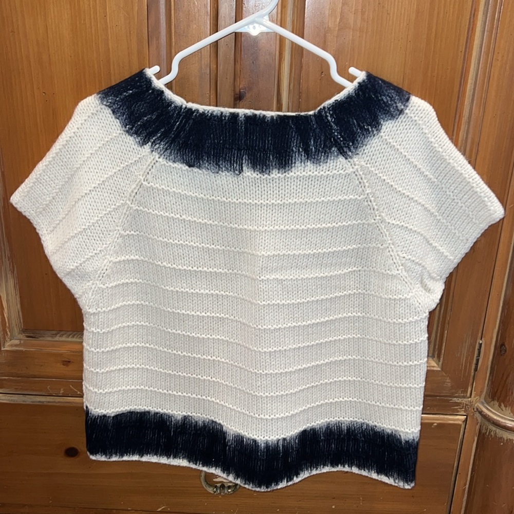 Anthropologie Field Flower Navy and Cream Sweater Size Small - Picture 5 of 8